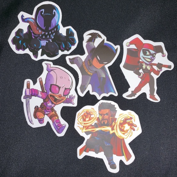 Marvel / DC Sticker set of 15 - Picture 4 of 8